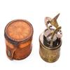 Drum Sundial Compass Brass Maritime Navigation Gift Leather Case Gift Wedding, Thanksgiving, Chinese New Year, Christmas, Father, Mother Gift