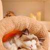 Thickened Cat Sleeping Bag Semi-closed Tunnel Cat Nest Cat Nest Kennel Warm Cat Nest  Winter