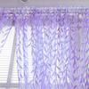 Sheer Window Rod Pocket Curtain Bedroom Balcony Drape Curtain Window Treatment(Purple)