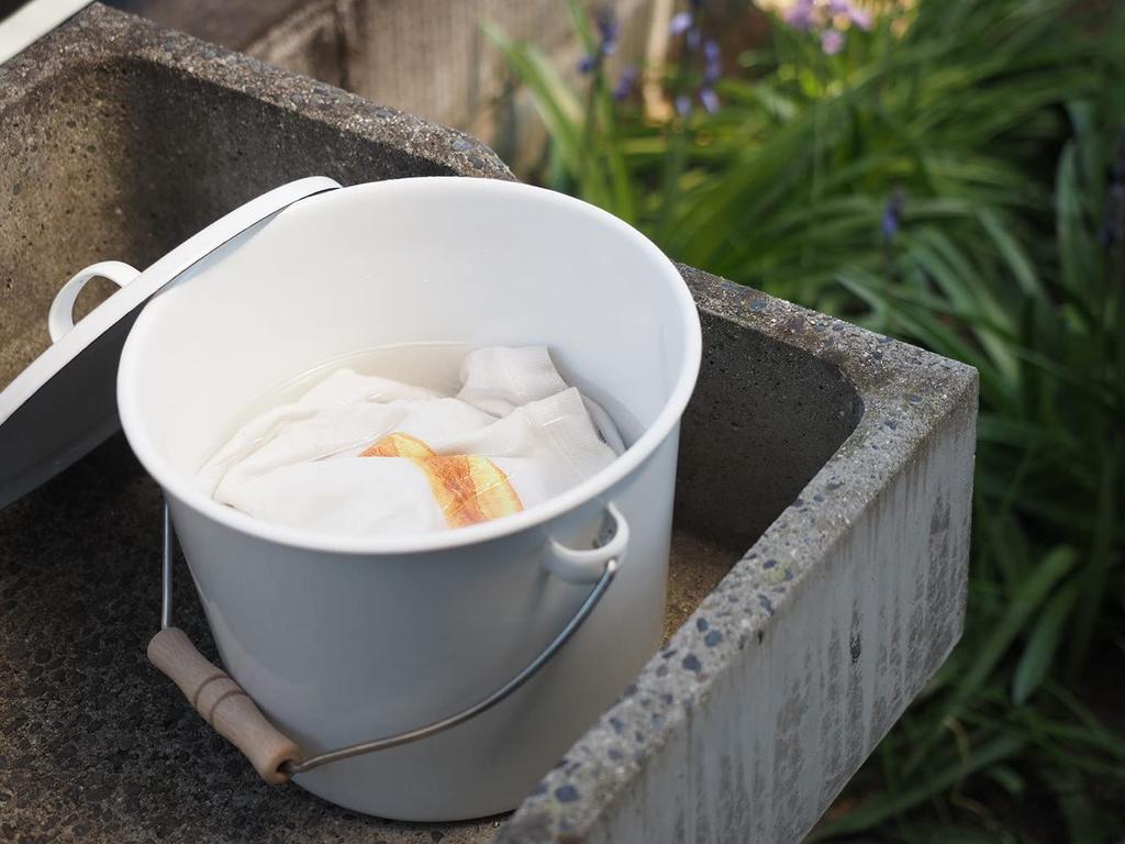 Noda smaltovaný kbelík s víkem Made in Japan 4,3L FB-20