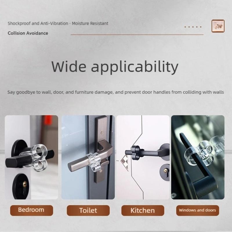 Invisible Door Bumpers Noises Reduction Quiet Stoppers Reusable Wall Guard for Glass Wooden Door Protecting