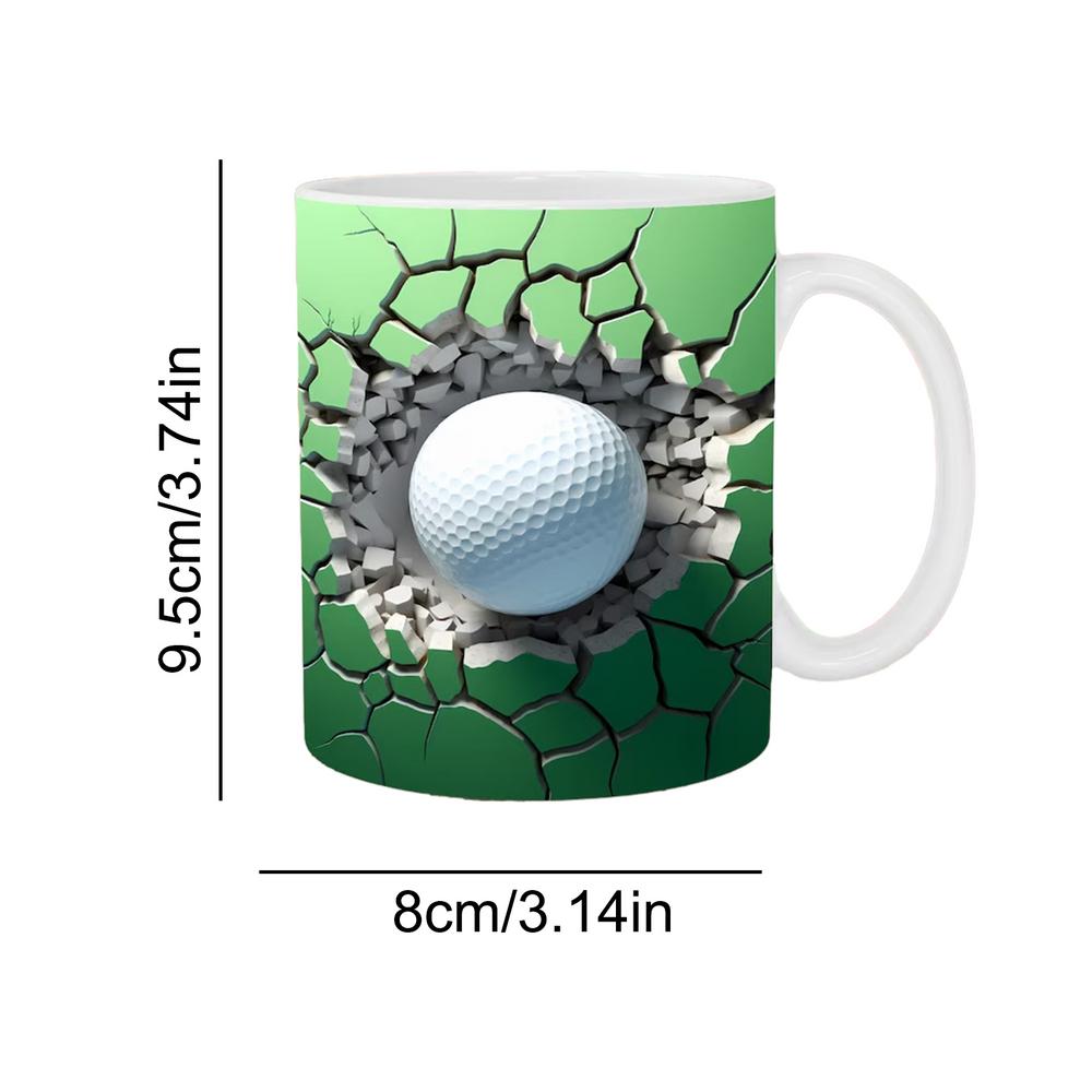 

Керамическая кружка-шар, портативный стакан-шар с плоским 3D-эффектом, оригинальная керамическая чайная чашка, керамическая кружка на день рождения, Новый год, Рождество 350ml