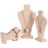 Solid Wood Necklace Display Stand Mannequin Ornament Rack