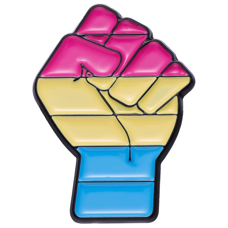 LGBT Faust Emaille Anstecknadeln Individuell Lesbisch Gay Bi Trans Asexuell Pan Anstecker Reversabzeichen Pride Regenbogen Schmuck Geschenk für Liebende