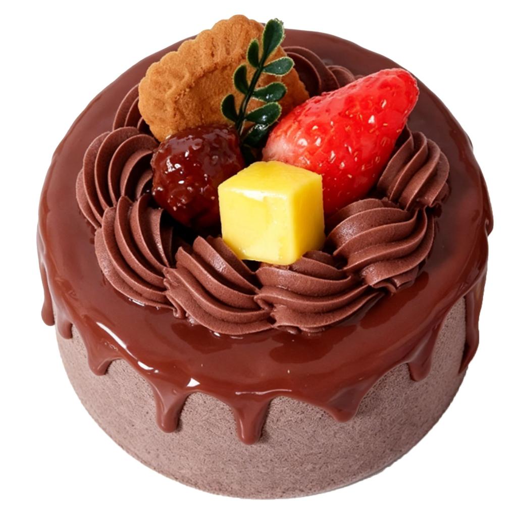 Artificial Birthday Cake 4 Inch Realistic Simulation Cake Display Model for Bakery Shop Window Photography Props 4 Inch