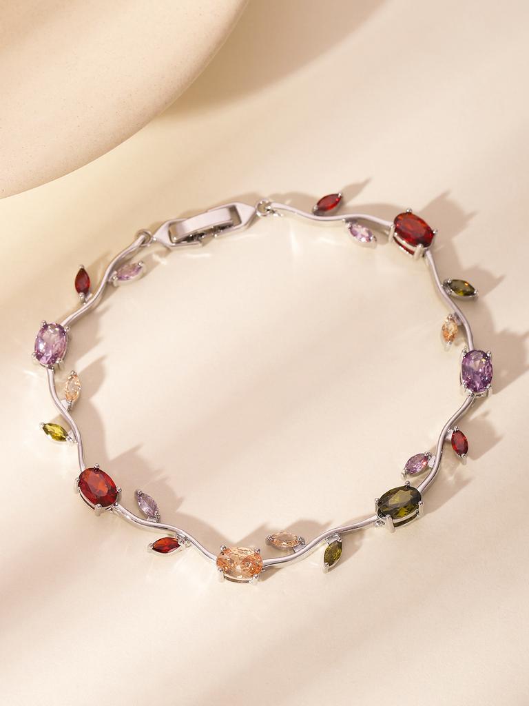 YYN 18K Gold Plated Tulip Flower Bracelet Set Women's Elegant Zircon Blossom Jewelry ODM Custom Fast Shipping