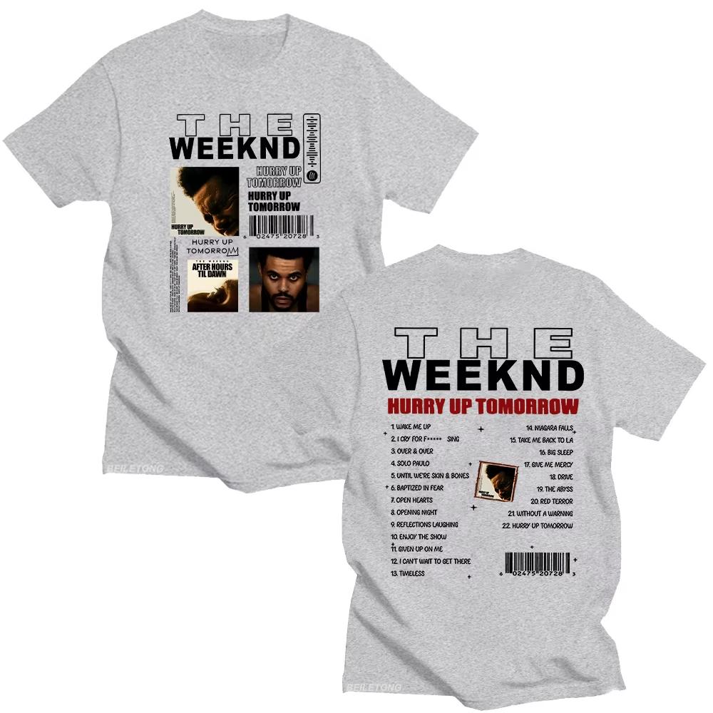 The Weeknd Album Hurry Up Tomorrow T-shirts Vintage HURRY UP TOMORROW Women_Men Funko Pop Clothing Hip Hop Streetwear Oversized Tshirt