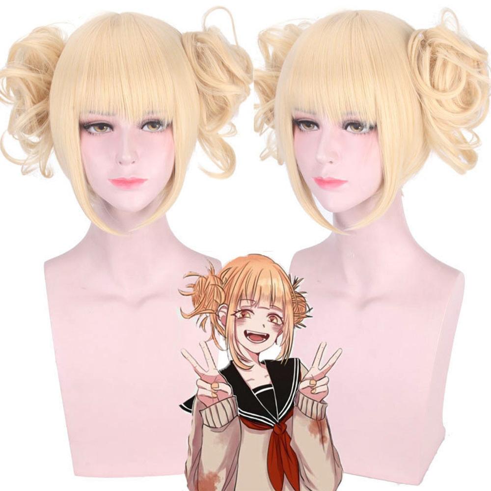 Anime Wig Synthetic Hair Ferry I Am A Body Cosplay Split Tiger Mouth Clip Milk Gold