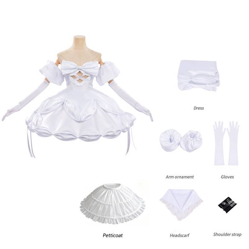 Alien Stage Cosplay Costume With Sleeveless White Puff Dress For Anime Fans