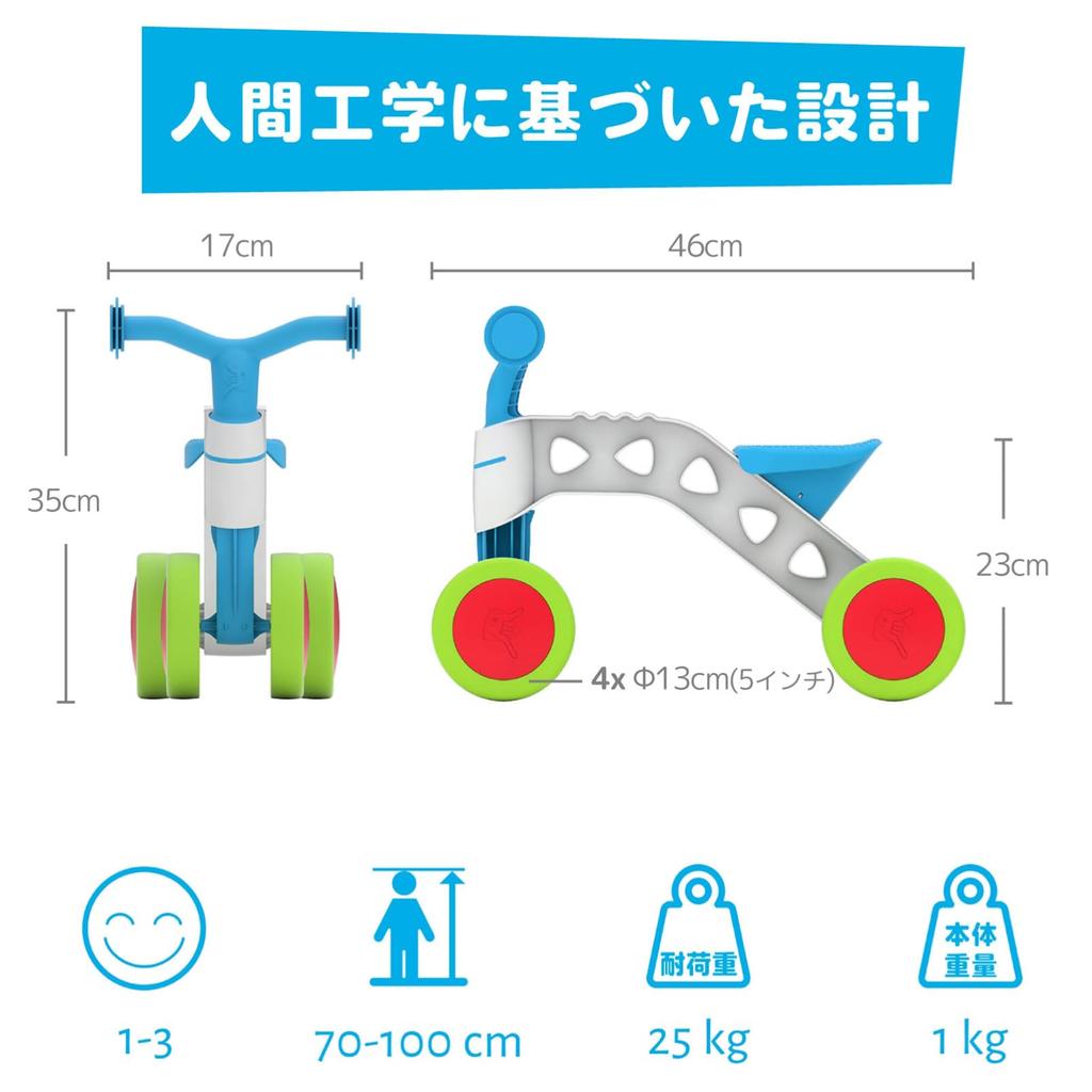 Chillafish Itchi Bitch Blue Tricycle/Quadricycle Training Bike CPIB01BLU (Authentic)