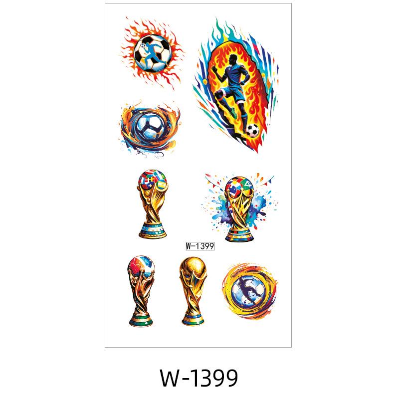 Tattoo Sticker Waterproof World Cup Football Sports Children'S Cartoon Cute Temporary Tattoo Sticker