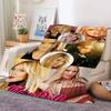 Amerikanische Sängerin h-Hilary Duff Decke für Sofa Büro Bett Flugzeug Reise Schlafen Lesen Entspannen Camping Weich und Warm