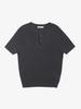 Ousa Henley Neck Short Sleeve Knit 2 Colors
