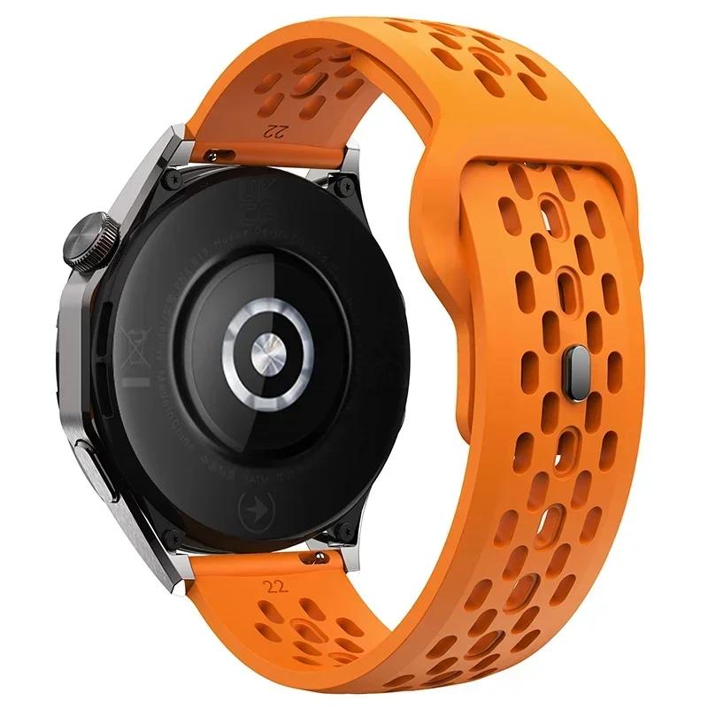22 mm kvėpuojantis silikoninis dirželis Amazfit Bip 6 5 5 Unity/GTR 2 3 4 sportinei apyrankei Amazfit Stratos/Balance/Cheetah Pro apyrankė