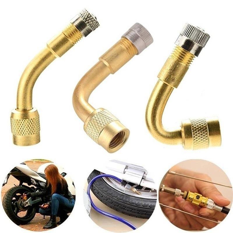 Car Tyre Valves Inflation Extension Tube 45/90/135 Degree Adapter Universal Motorcycle Bike Tyre Valve Connector Accessories