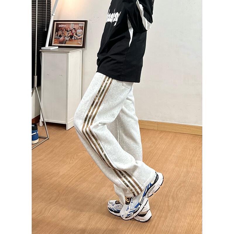 

Прямые повседневные брюки Камуфляжные брюки в полоску Американские мужские и женские осенне-зимние брюки 2XL