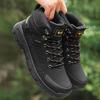 High-Top Stiefel Herren Outdoor Schnürschuhe Rutschfest Abriebfest Herren Wanderschuhe Bequem Atmungsaktiv Lässige Sportschuhe Herren