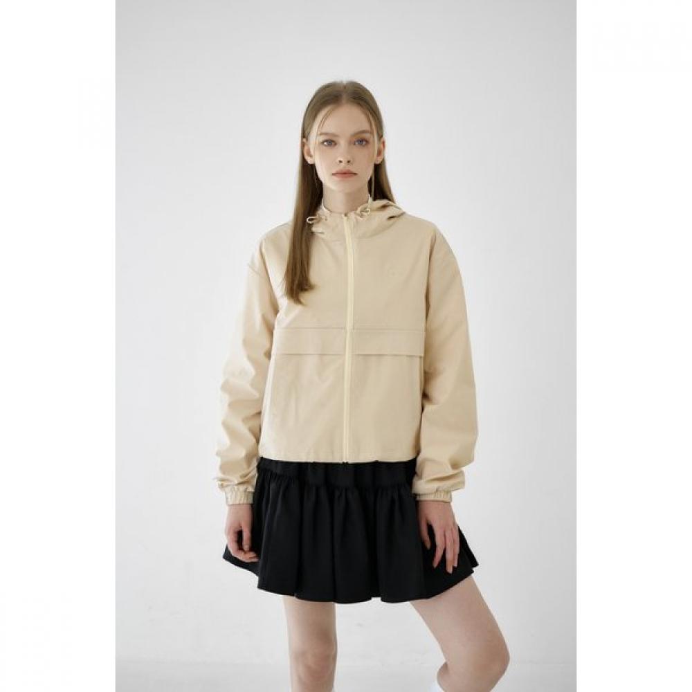 Goxo Windbreaker Hoodie Beige Smile Heart M (55 class-66 class)