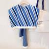 Fashion Stripe Knit Scarf Cute Neck Warmer Circle Fake Collar Front Tie False Collar Women Detachable Collar For Women