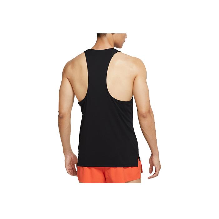 Nike Dri-Fit Logo Printed Quick-Drying Round Neck Running Tank Top Men Tops Black DQ4733-010