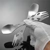 Portable Outdoor Utensil Stainless Steel 304 Fork Spoon Bottle Opener All in One For Camping Hiking Picnic Tableware