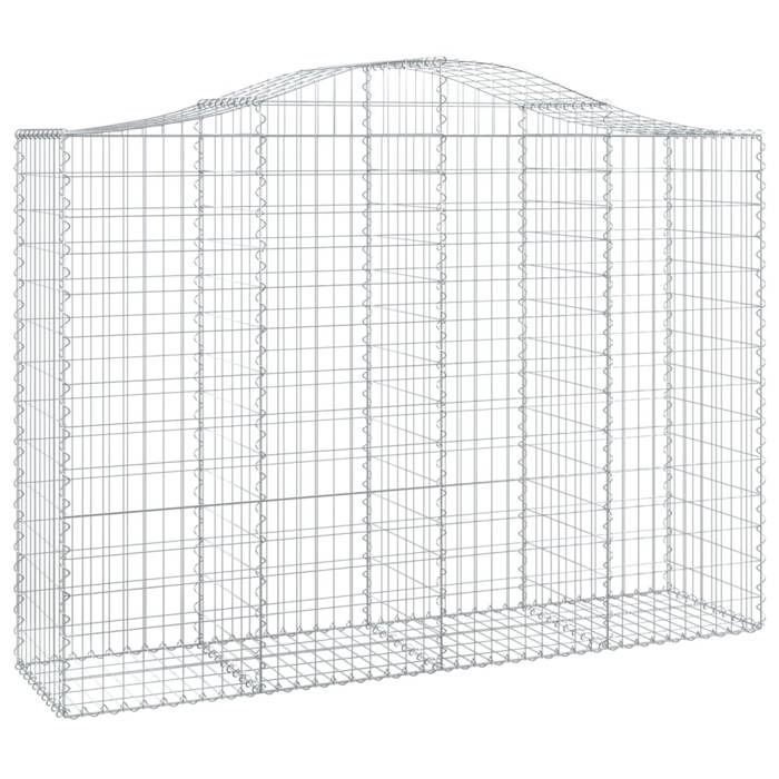 VidaXL Panier de Gabions Arqué Cage à Gabion Mur de Gabion Panier à Pierre Gabion pour Pierre Jardin Patio Extérieur 153397