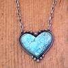 Bohemian Turquoise Love Heart Necklaces for Women Girls Statement Pendants Necklace Girls Party Holiday Jewelry Gift