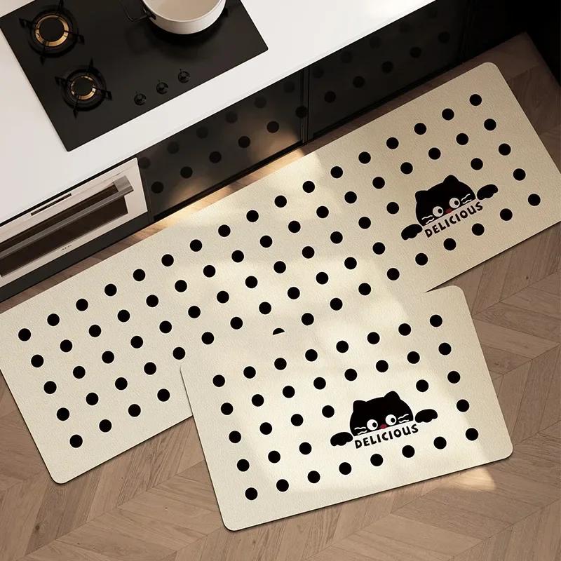 Kitchen Carpet Non-slip Floor Mat Diatom Mud Water-absorbent Area Rugs Long Home Decoration Modern Luxury Rug Absorbent