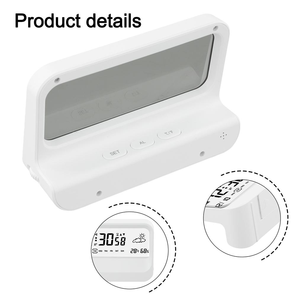 Multifunctional Digital Alarm Clock with Visual Timer Temperature Date Display Silent Operation and Custom Alarms