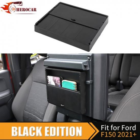 Gloss Black Console Armrest Storage Box Tray For Ford F150/F250/F350/F450 +