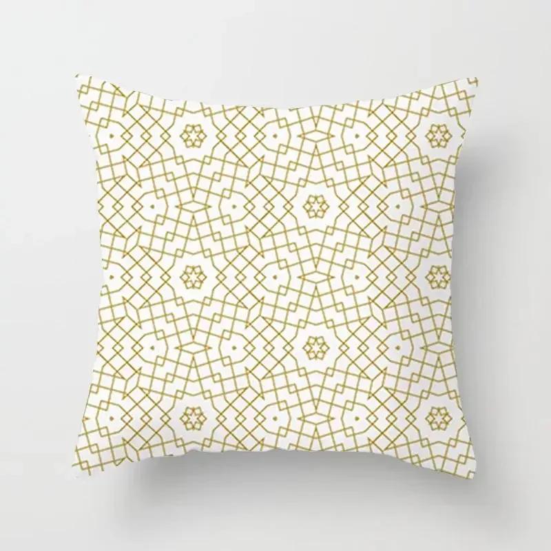 Golden Sofa Pillowcase Digital Printing Office Cushion Cover