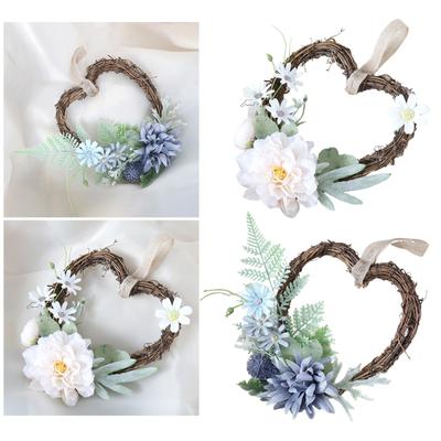 Flower Wreath Garland Wall Hanging for Valentine'S Day Farmhouse Decoration