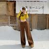 American Retro High-waisted Loose Wide-leg Pants Versatile Drape Flared Pants Autumn and Winter Jeans Women's New Models