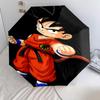 1 PC Automatic Folding Umbrella - Cute Cartoon Son Goku Pattern Portable Foldable Design With 8 Ribs Christmas Birthday Gifts