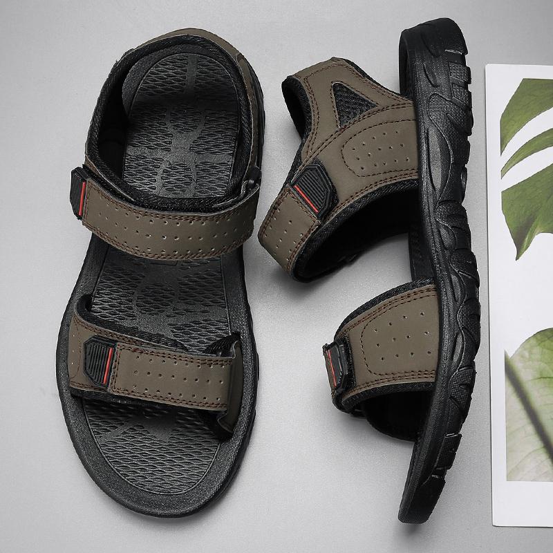 Fashion 2025 Summer New Men's Sandals Casual Plus Size Driving Shoes Outdoor Dual-use Beach Sandals Male Open Toed Comfortable Shoes