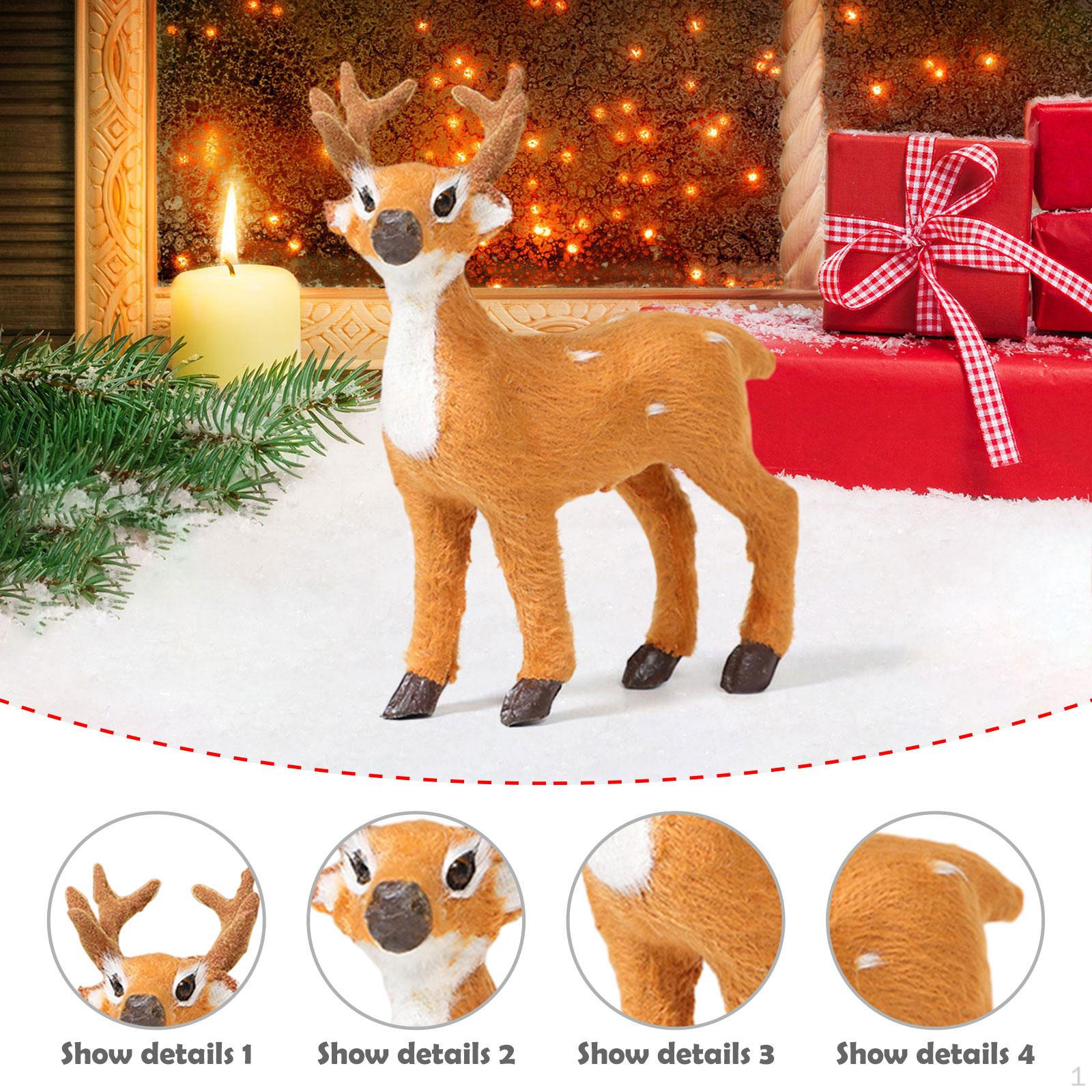 

Рождественская фигурка оленя, украшение, статуэтка оленя для центра стола 15CM