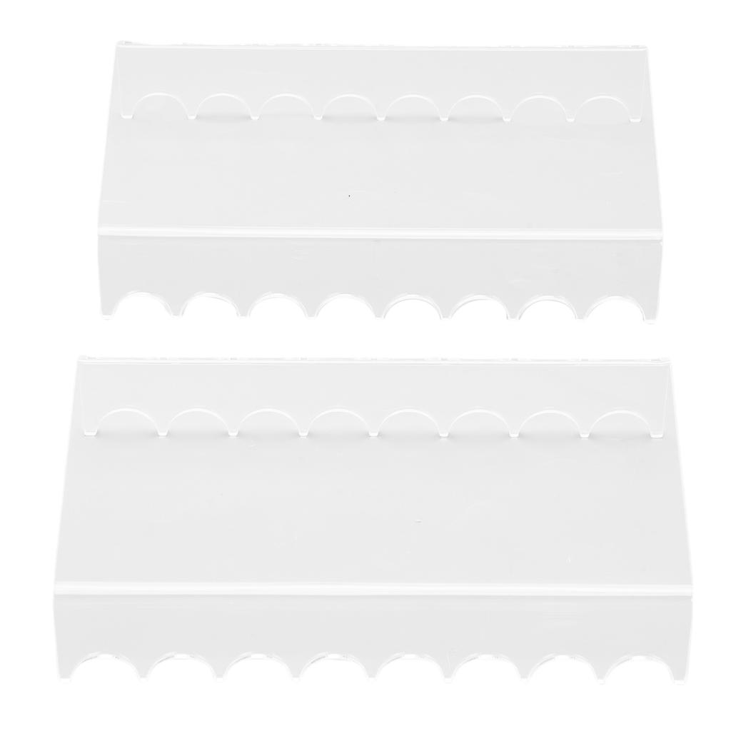 2PCS Makeup Brush Holder Clear Acrylic Horizontal Brush Drying Rack Organizer for Paint Brushes
