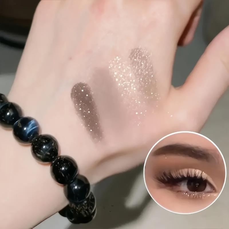 Paleta cieni do powiek 4Kolory Nude Brown, Perłowa z Drobinkami Błyszczącymi, Cienie w Barwach Ziemi do Makijażu Smokey Eyes, Łatwe do Blendowania i Długotrwałe