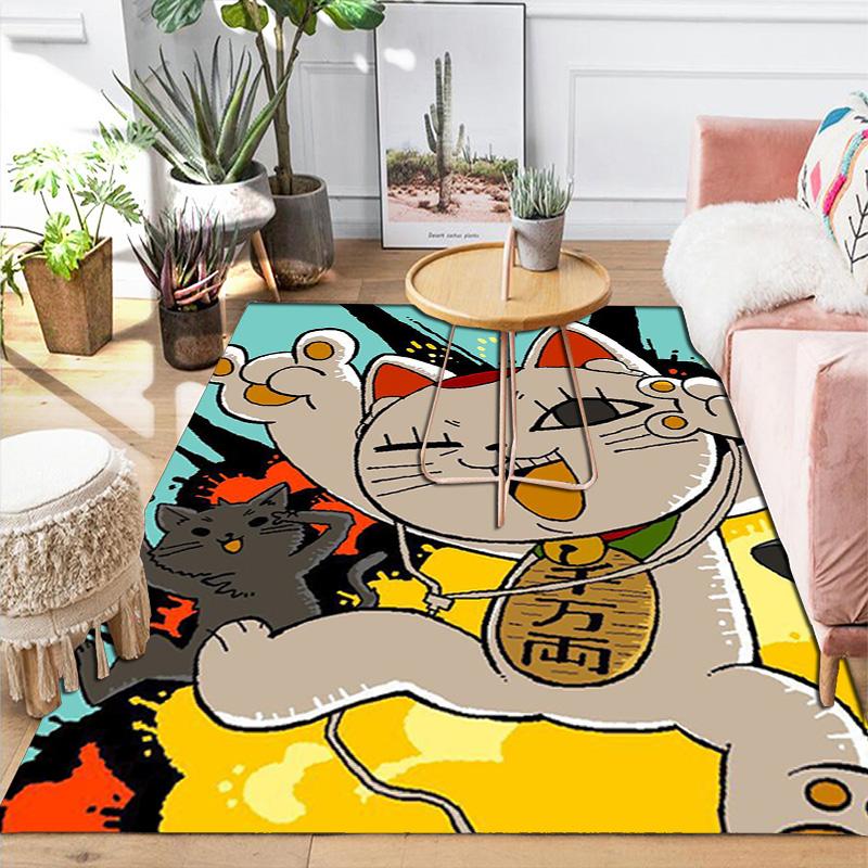 Creative Anime Design Rug Floor Mat for Living Room or Bedroom Soft and Comfortable Carpet a Gift for Birthday and Holiday.