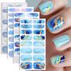 New Cat Eye No-Baking Gel Nail Stickers 3D Hot Stamping Ombre Shining Starry Sky NO UV Nail Stickers