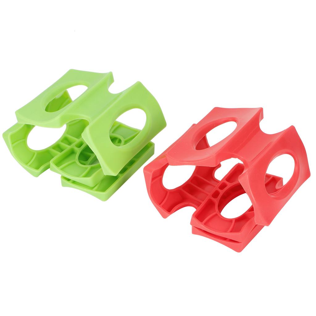 2Pcs Silicone Bottle Stacker for Beer Can Wine Holder Refrigerator Mat Red Green