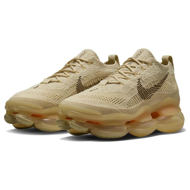 Nike  Air Max Scorpion Flyknit Sesame Women Sneakers Brown Coconut-Milk Wheat-Gold DJ4702-200