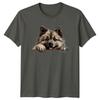 Cute Keeshond Dog Breed Peekaboo TShirt Dog Lover Tee
