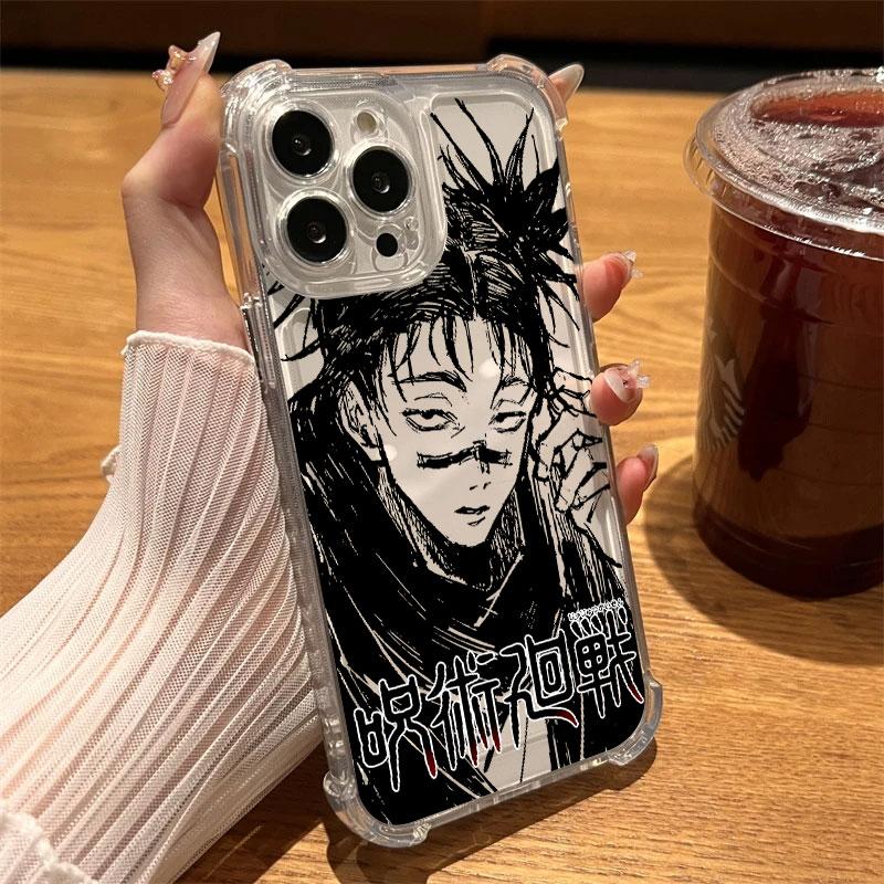 Jujutsu Kaisen Clear Phone Case For iPhone 17 Air 16 e 15 14 13 12 11 Pro Max Plus Mini SE 2020 2022 Soft Shockproof Cover Choso
