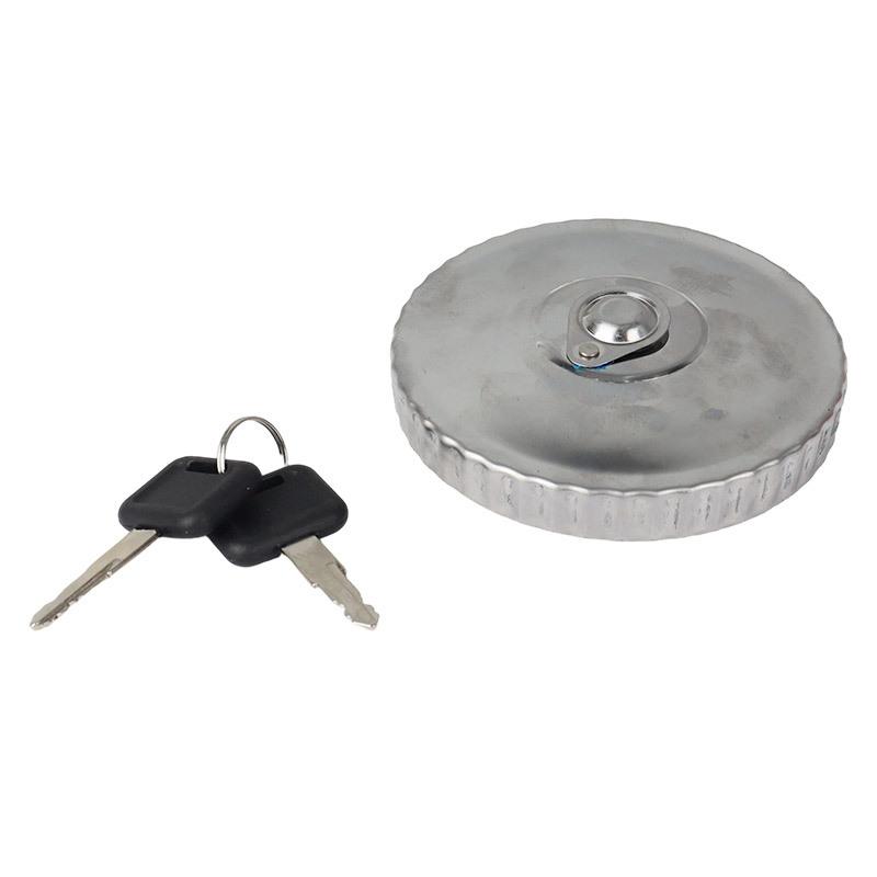 Fuel Tank Cap 88/110mm Chrome Universal Tank Cover Lockable With 2 Keys For Vans Tractor Truck Excavator