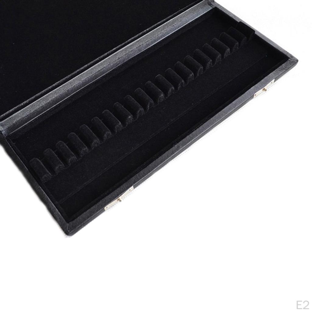 Black PU Leather Oboe Reed Case Box for 20 Woodwind Instrument Parts