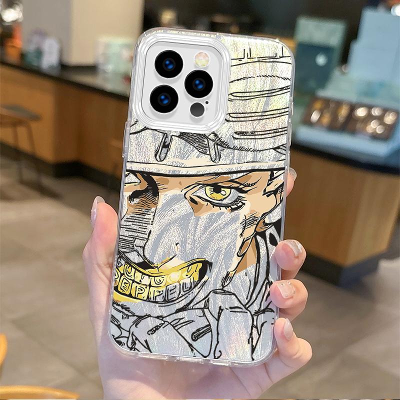 Gyro Zeppeli JoJo Steel Ball Run Gradient For iPhone 16 Pro Max Case 15 14 13 12 11 8 7 Pro Max Plus XS XR Hard Shockproof Cover