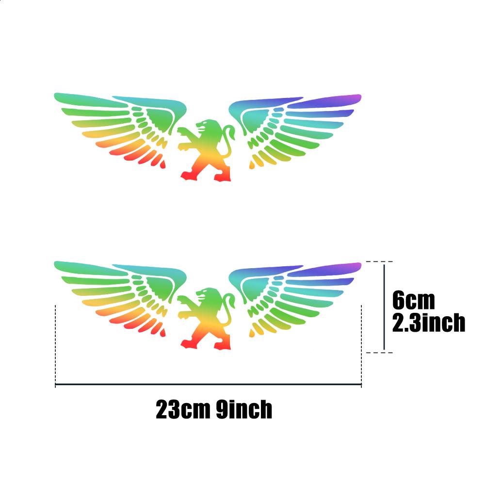 1/3pc Creative Car Stickers Fashion Auto Body Glass Reflective Laser Decal For Peugeot 208 2012~2018 308 2014~2021 2008 3008 107