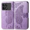 For Xiaomi Redmi K70E 5G/Poco X6 Pro 5G Phone Case Butterfly Pattern Folio Stand View Cover