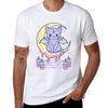 Kawaii Pastel Goth Cute Creepy Occult Cat T-Shirt PerforUnisexce Workout Short Sleeve Tee